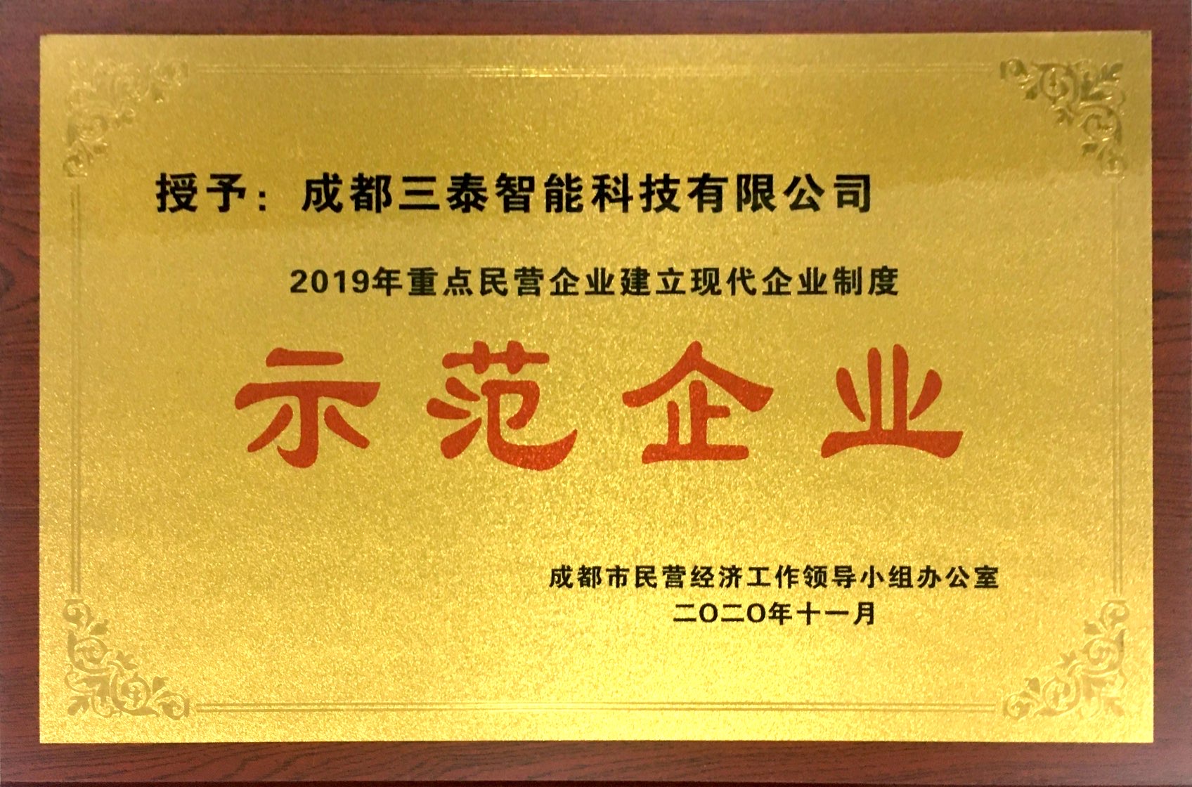 2019重點民營企業建立現(xiàn)代企業制度-示範企業